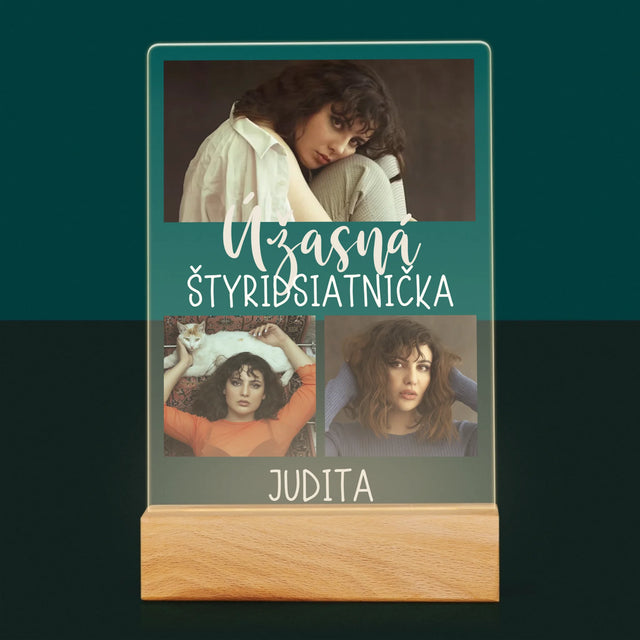Fotokoláž: Úžasná Štyridsiatnička - Tlač Na Akrylové Sklo