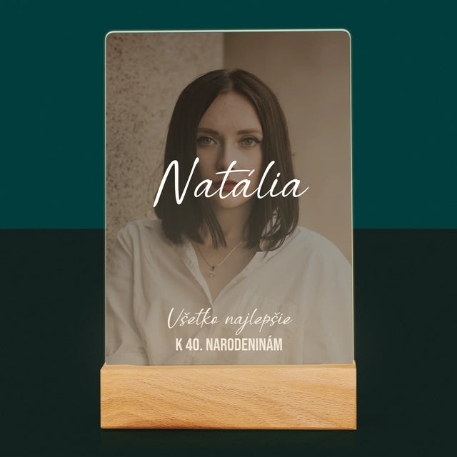 Fotografia A Podpis: Všetko Najlepšie K 40. Narodeninám - Tlač Na Akrylové Sklo