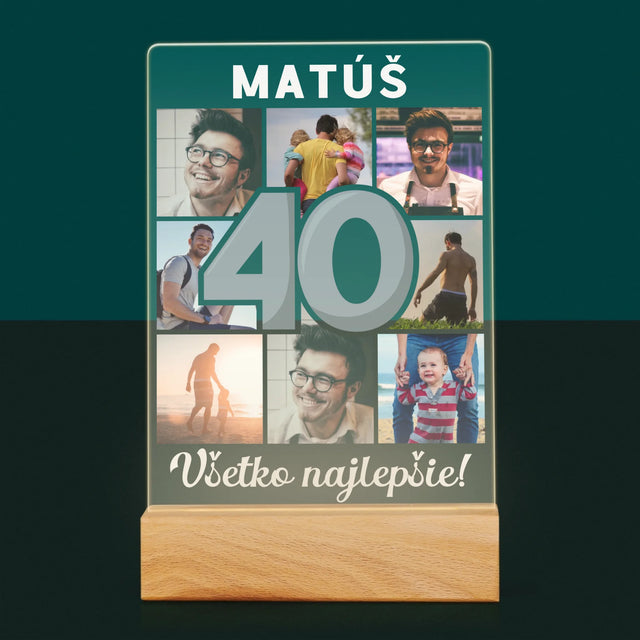 Fotokoláž: 40 Rokov - Tlač Na Akrylové Sklo