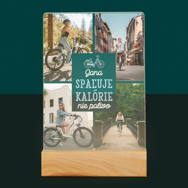 Fotokoláž: Spaľuje Kalórie, Nie Palivo - Tlač Na Akrylové Sklo