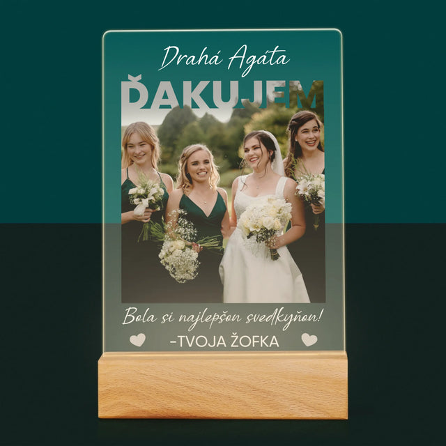 Fotografia A Podpis: Bola Si Najlepšou Svedkyňou - Tlač Na Akrylové Sklo