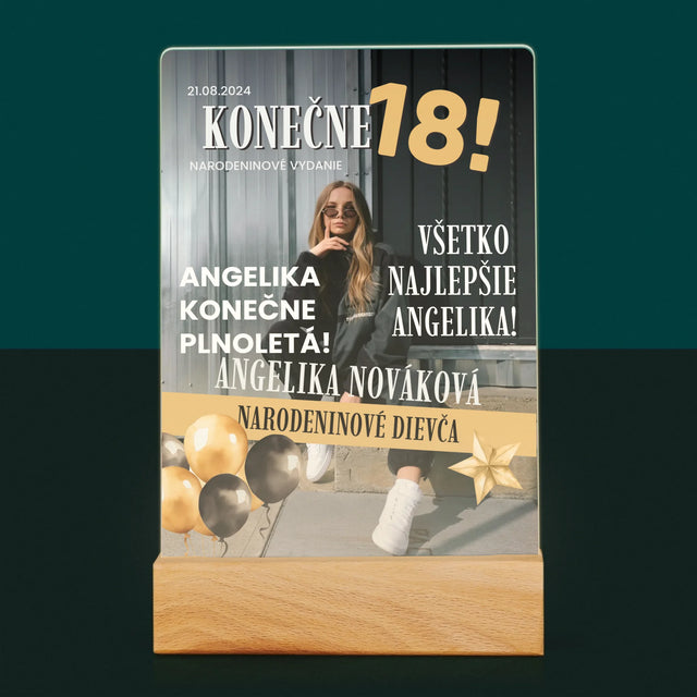 Obálka Časopisu: Konečne 18 - Tlač Na Akrylové Sklo