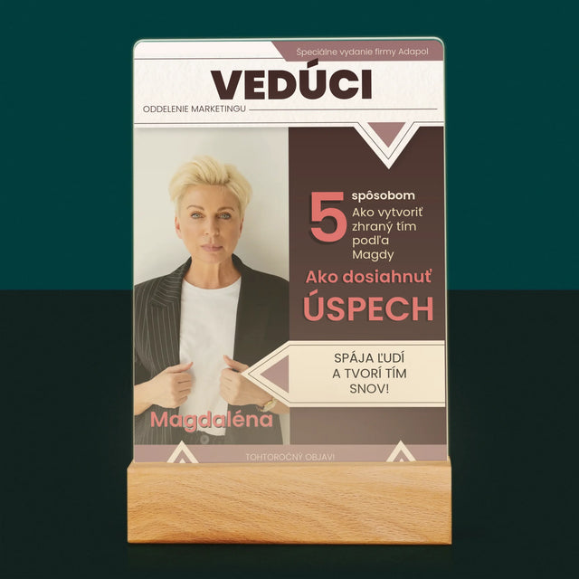 Obálka Časopisu: Vedúci - Tlač Na Akrylové Sklo