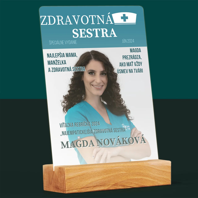 Obálka Časopisu: Zdravotná Sestra - Tlač Na Akrylové Sklo (Vertikálne)