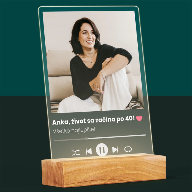 Fotografia A Podpis: Spotify Na 40. Narodeniny - Tlač Na Akrylové Sklo
