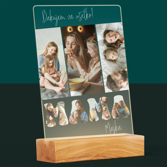 Fotokoláž: Mami, Ďakujem Ti Za Všetko - Tlač Na Akrylové Sklo