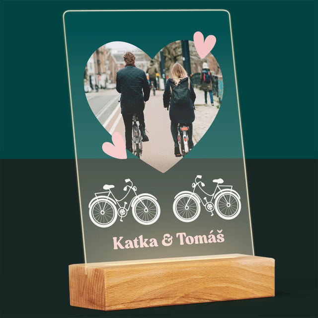 Fotografia A Podpis: Cyklistický Pár - Tlač Na Akrylové Sklo