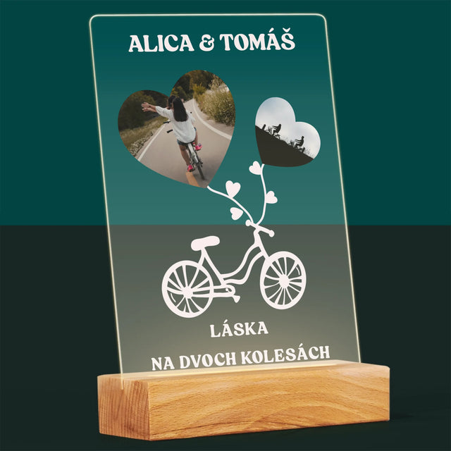 Fotokoláž: Láska Na Dvoch Kolesách - Tlač Na Akrylové Sklo