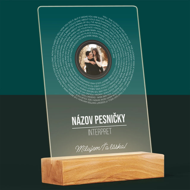 Fotografia A Podpis: Text Piesničky Na Cd-Čku - Tlač Na Akrylové Sklo