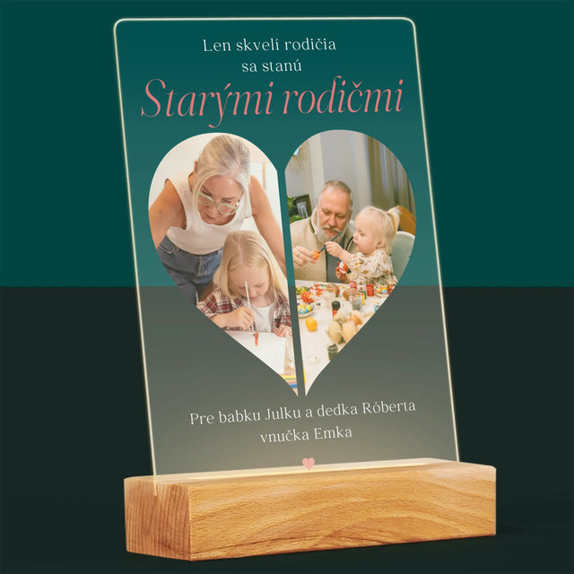 Fotokoláž: Skvelí Rodičia Sa Stanú Starými Rodičmi - Tlač Na Akrylové Sklo