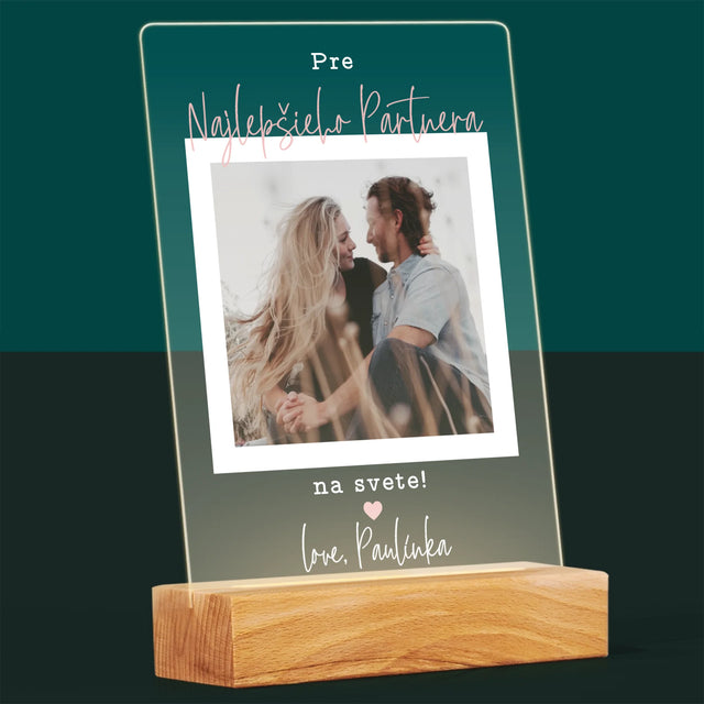 Fotografia A Podpis: Pre Najlepšieho Partnera - Tlač Na Akrylové Sklo