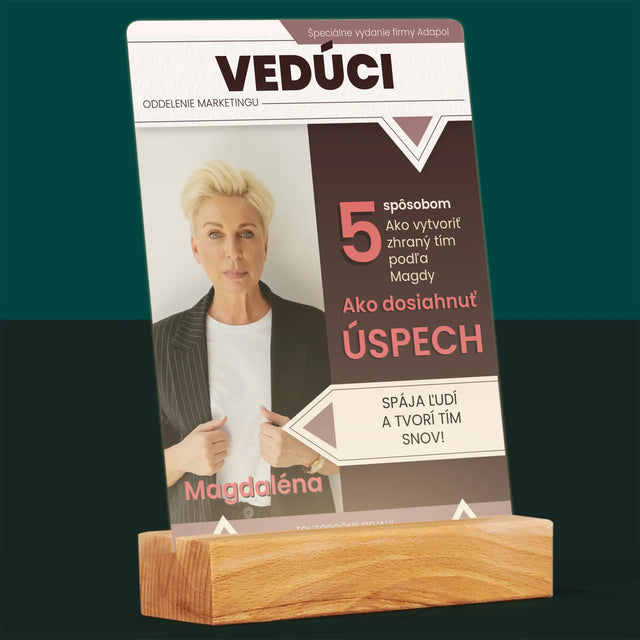Obálka Časopisu: Vedúci - Tlač Na Akrylové Sklo