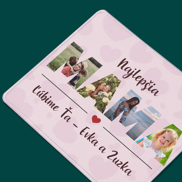 Slovo Z Fotografií: Mama Z Tvojich Fotografií - Podložka Pod Myš
