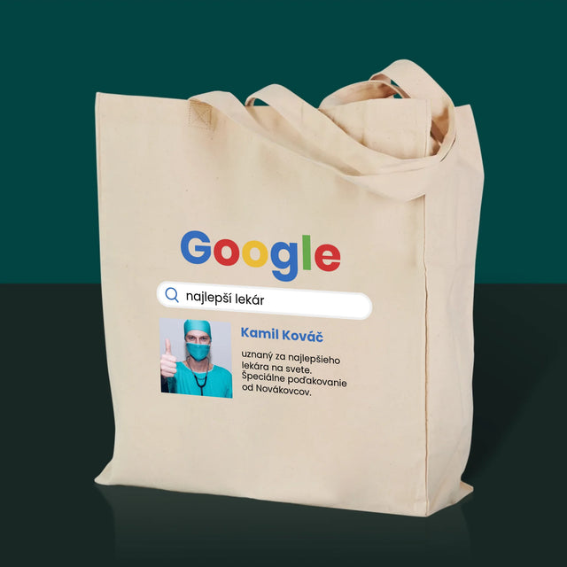 Fotografia A Podpis: Najlepší Lekár Výsledok Google - Plátená Taška