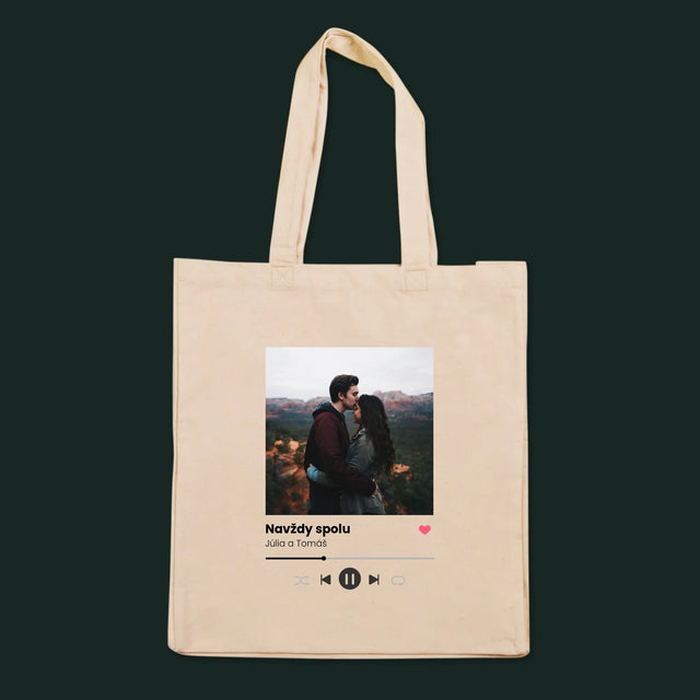 Fotografia A Podpis: Spotify S Tvojou Fotografiou - Plátená Taška