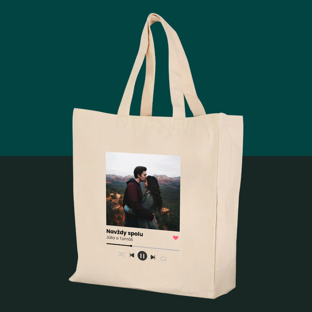Fotografia A Podpis: Spotify S Tvojou Fotografiou - Plátená Taška