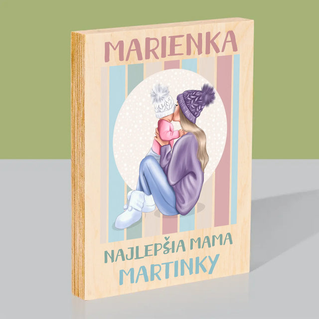 Tvorenie Postavy: Najlepšia Mama - Tlač Na Drevo (Vertikálne)