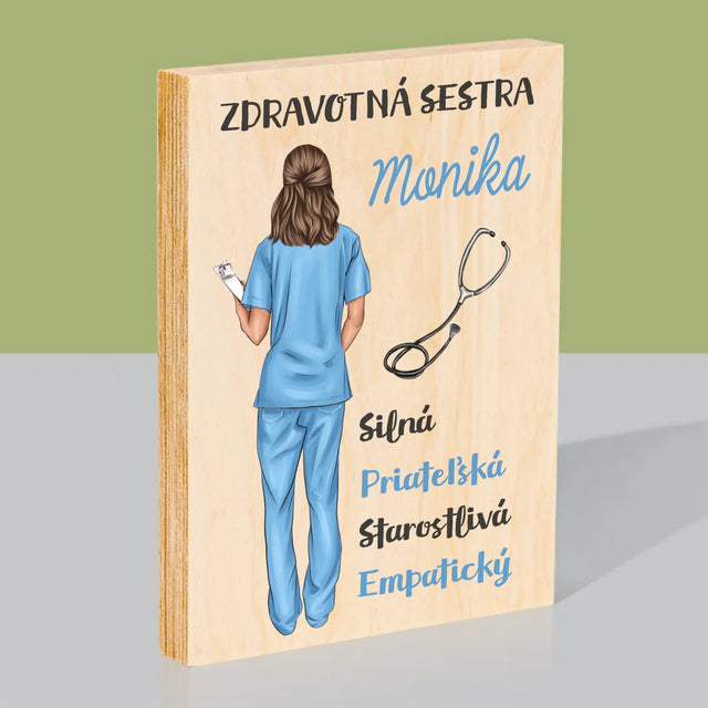 Tvorenie Postavy: Vlastnosti Zdravotnej Sestry - Tlač Na Drevo (Vertikálne)