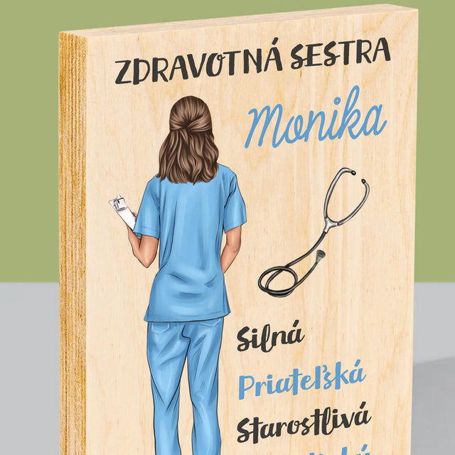 Tvorenie Postavy: Vlastnosti Zdravotnej Sestry - Tlač Na Drevo (Vertikálne)