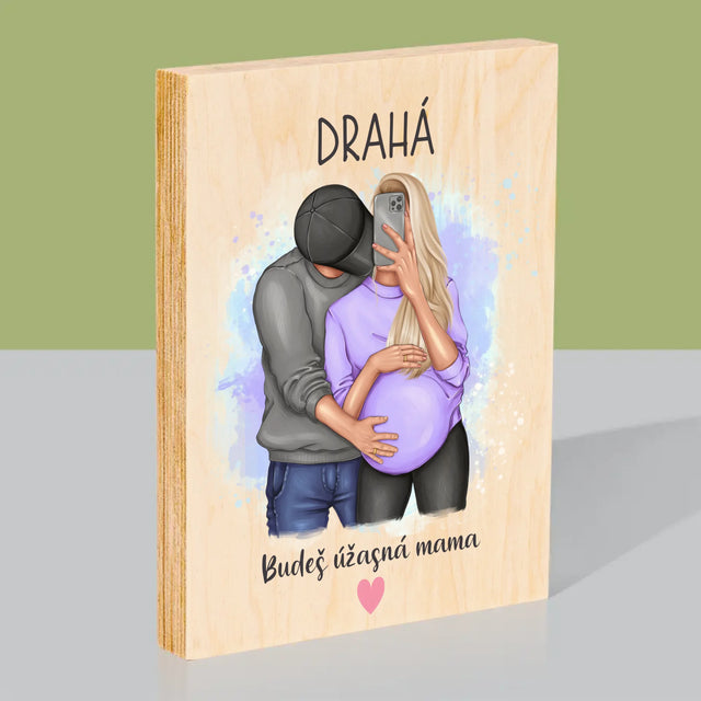 Tvorenie Postavy: Budeš Úžasná Mama - Tlač Na Drevo (Vertikálne)