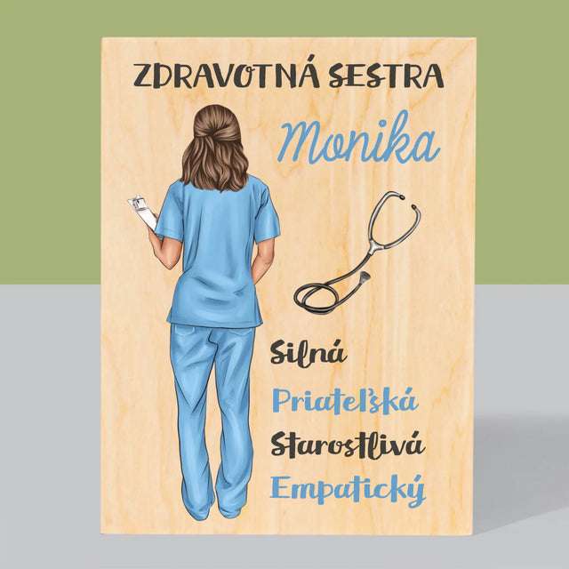 Tvorenie Postavy: Vlastnosti Zdravotnej Sestry - Tlač Na Drevo (Vertikálne)