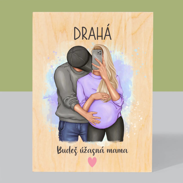 Tvorenie Postavy: Budeš Úžasná Mama - Tlač Na Drevo (Vertikálne)
