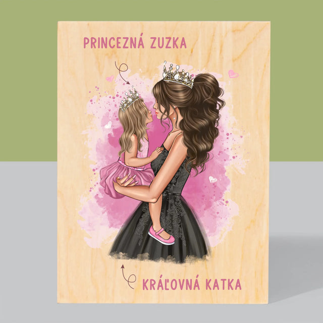 Tvorenie Postavy: Maminkina Princezná - Tlač Na Drevo (Vertikálne)