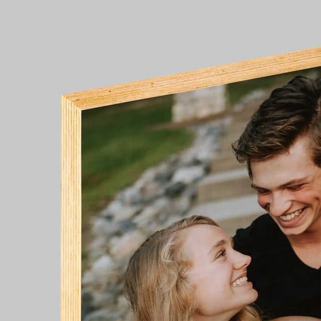 Fotografia A Podpis: Vaša Pesnička Qr Kód - Tlač Na Drevo (Vertikálne)