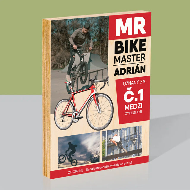 Obálka Časopisu: Mr Bike Master - Tlač Na Drevo (Vertikálne)
