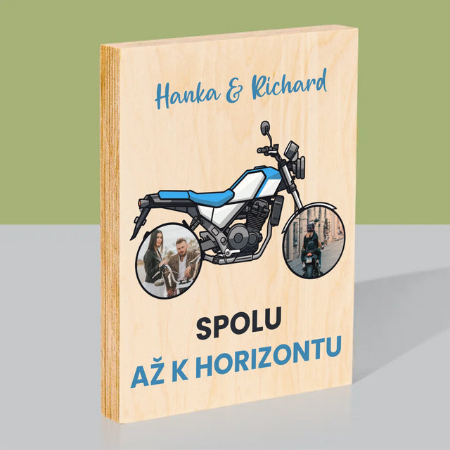 Fotokoláž: Spolu Až K Horizontu - Tlač Na Drevo (Vertikálne)