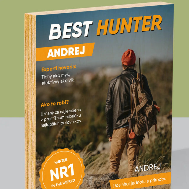 Obálka Časopisu: Best Hunter - Tlač Na Drevo (Vertikálne)