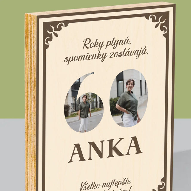 Slovo Z Fotografií: Roky Plynú - Tlač Na Drevo (Vertikálne)