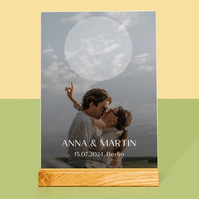 Mapa Gwiazd: Ślub - Wydruk Na Szkle Akrylowym | DE