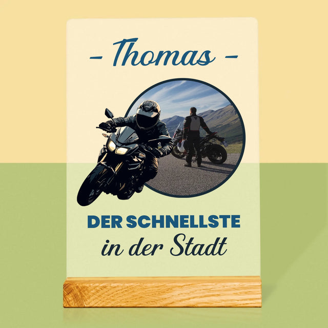 Zdjęcie I Podpis: Najszybszy W Mieście - Wydruk Na Szkle Akrylowym | DE