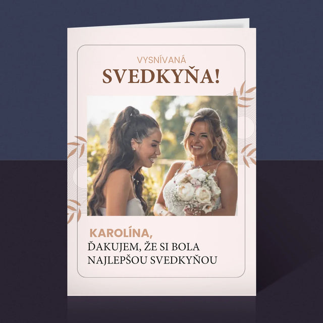Fotografia A Podpis: Vysnívaná Svedkyňa - Kartička S Prianiami