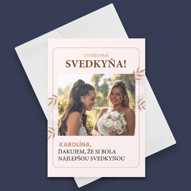 Fotografia A Podpis: Vysnívaná Svedkyňa - Kartička S Prianiami