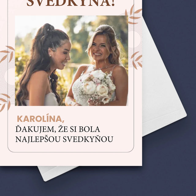 Fotografia A Podpis: Vysnívaná Svedkyňa - Kartička S Prianiami