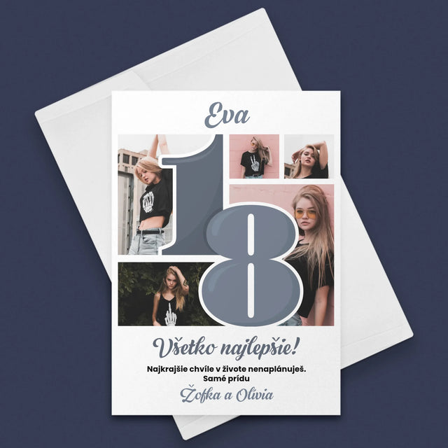 Fotokoláž: 18 Najkrajšie Chvíle - Kartička S Prianiami