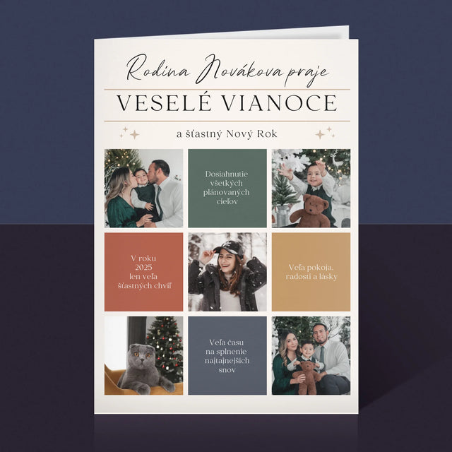 Fotokoláž: Veselé Vianoce Venovanie - Kartička S Prianiami