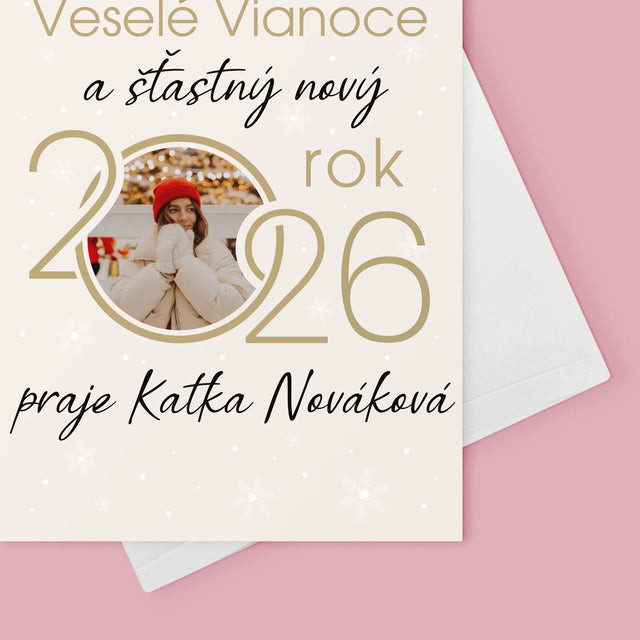 Fotokoláž: Šťastný Nový Rok - Kartička S Prianiami