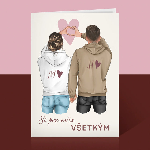Tvorenie Postavy: Pár Srdce - Kartička S Prianiami