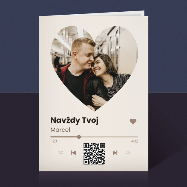 Fotografia A Podpis: Naša Pesnička Srdce Qr Kód - Kartička S Prianiami
