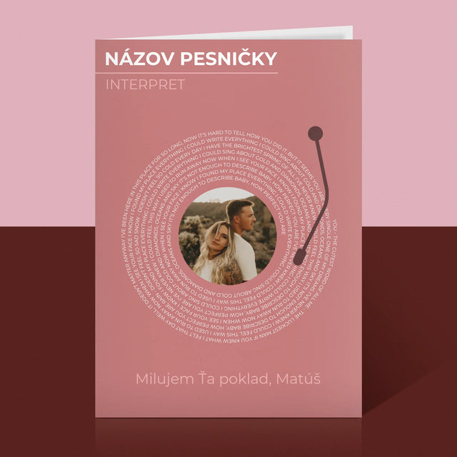 Fotografia A Podpis: Naša Pesnička Vinylová Platňa - Kartička S Prianiami