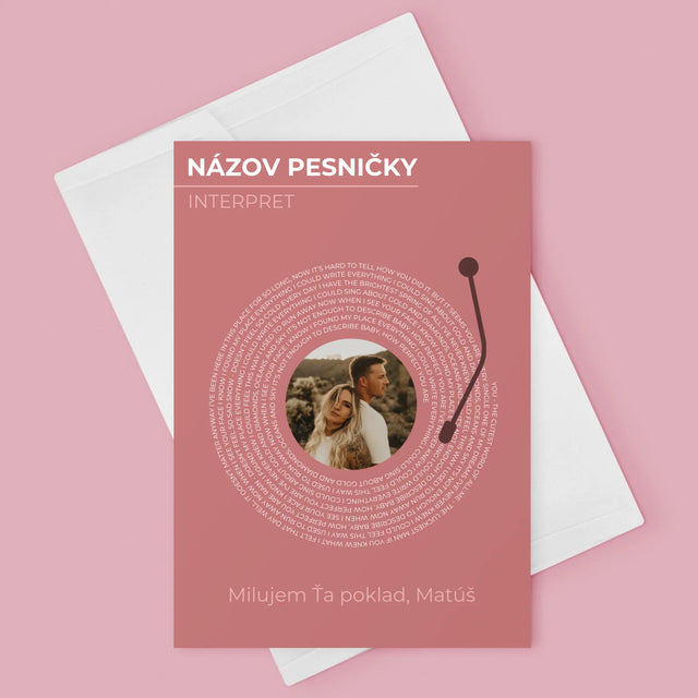 Fotografia A Podpis: Naša Pesnička Vinylová Platňa - Kartička S Prianiami