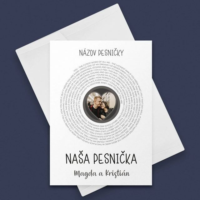 Fotografia A Podpis: Naša Pesnička S Textom - Kartička S Prianiami