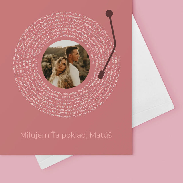 Fotografia A Podpis: Naša Pesnička Vinylová Platňa - Kartička S Prianiami