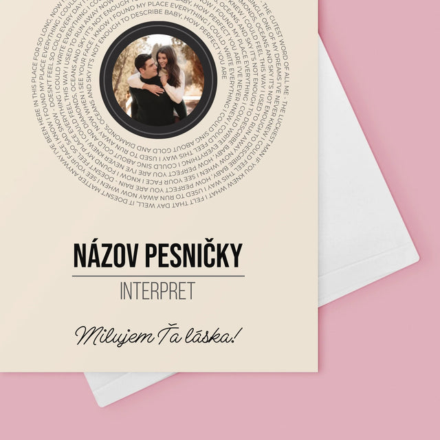 Fotografia A Podpis: Text Piesničky Na Cd-Čku - Kartička S Prianiami