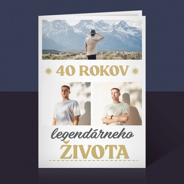 Fotokoláž: 40 Rokov Legendárneho Života - Kartička S Prianiami
