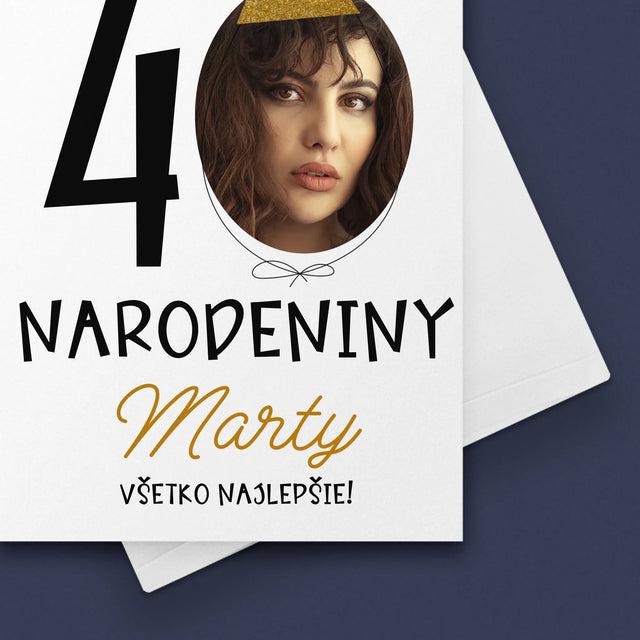 Fotografia A Podpis: 40. Narodeniny Čiapka - Kartička S Prianiami