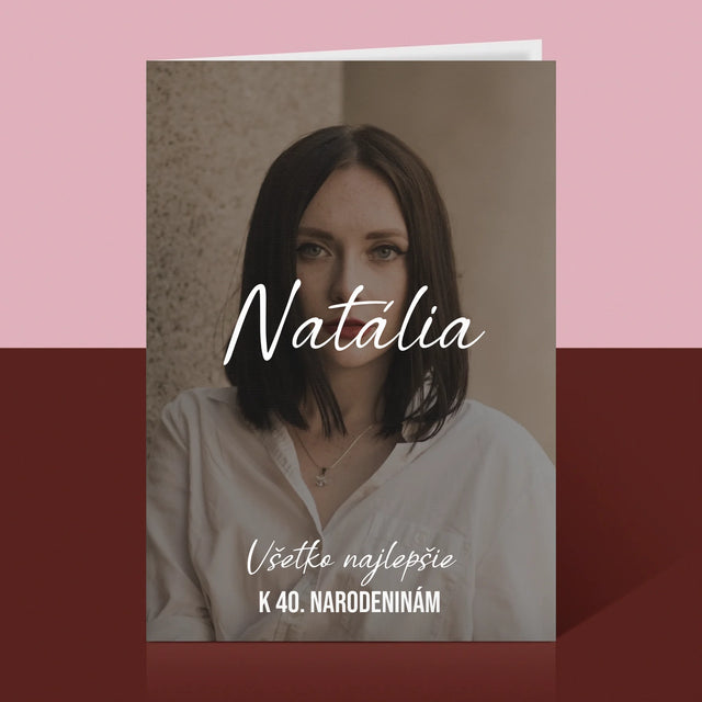 Fotografia A Podpis: Všetko Najlepšie K 40. Narodeninám - Kartička S Prianiami